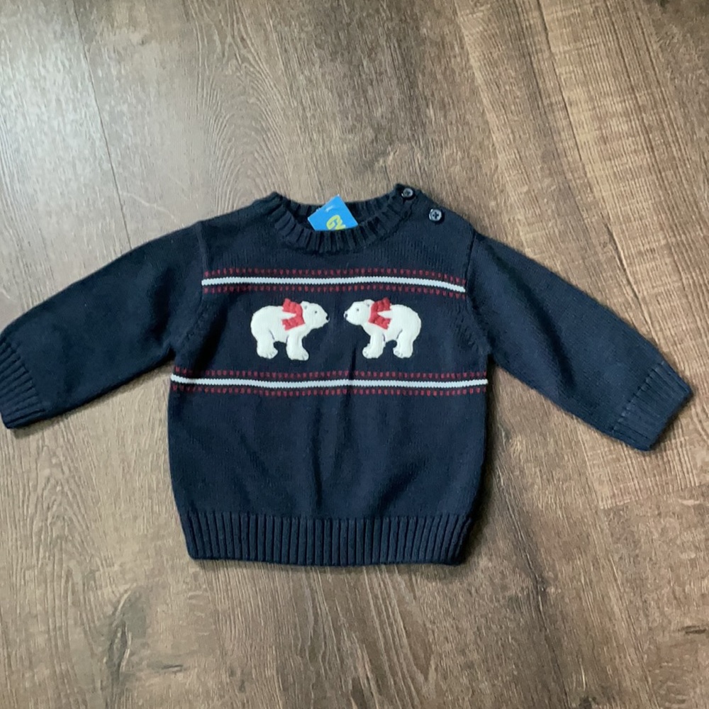 Boy Gymboree sweater 6-12 month dark blue